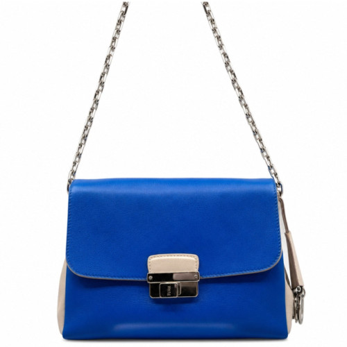 Dior Diorling Shoulder Bag Calfskin Blue Beige