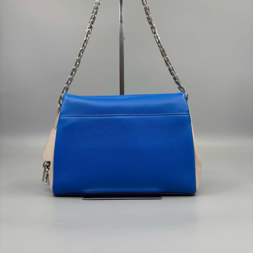 Dior Diorling Shoulder Bag Calfskin Blue Beige