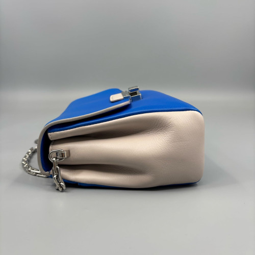 Dior Diorling Shoulder Bag Calfskin Blue Beige