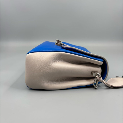 Dior Diorling Shoulder Bag Calfskin Blue Beige