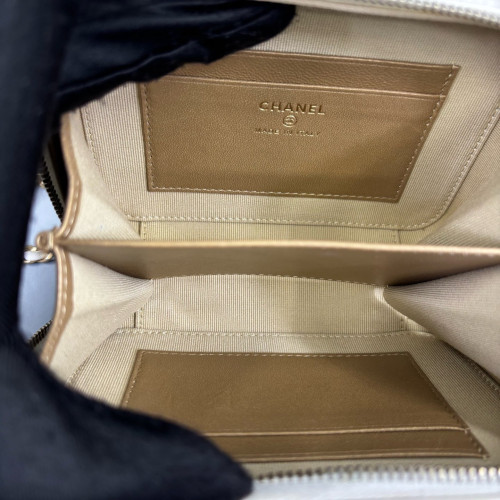 Chanel Quilted Camera Case Calfskin White
