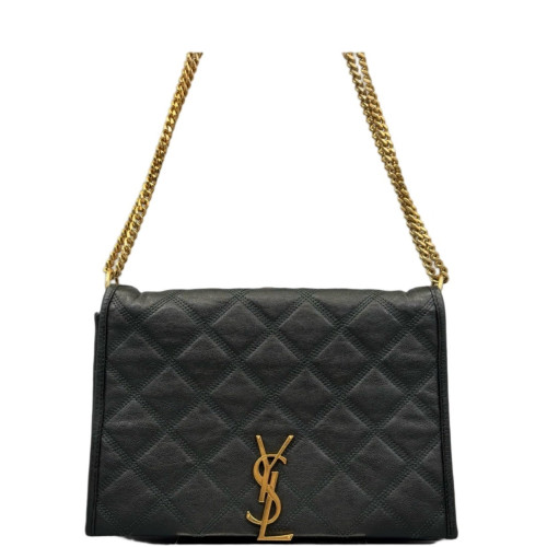 Yves Saint Laurent Becky Chain Calfskin Dark Green
