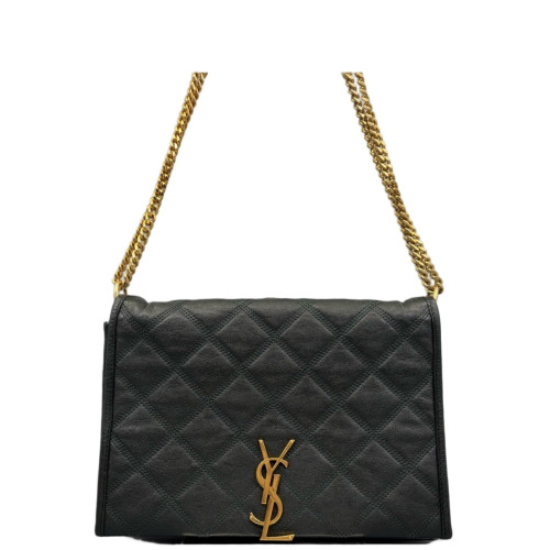 Yves Saint Laurent Becky Chain Calfskin Dark Green