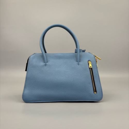 Miu Miu Two-Way Bag Calfskin Blue Dark Green