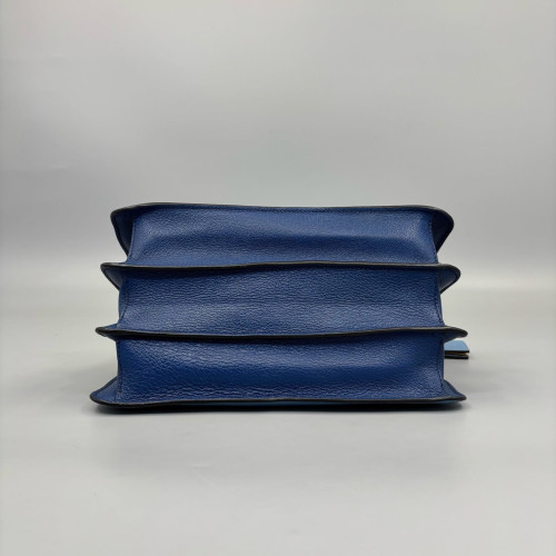 Miu Miu Two-Way Bag Calfskin Blue Dark Green