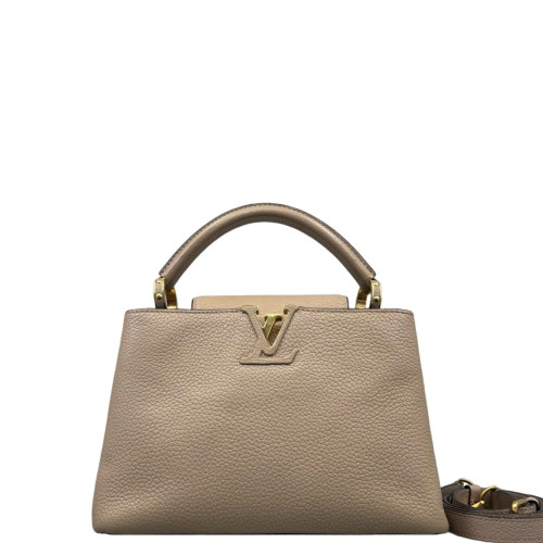 Louis Vuitton Capucines BB Grained Calfskin Grey