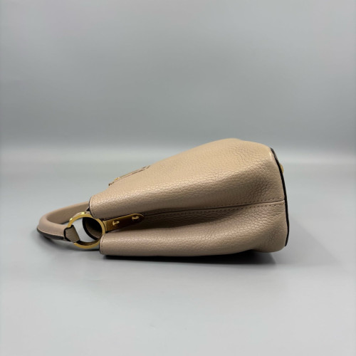 Louis Vuitton Capucines BB Grained Calfskin Grey
