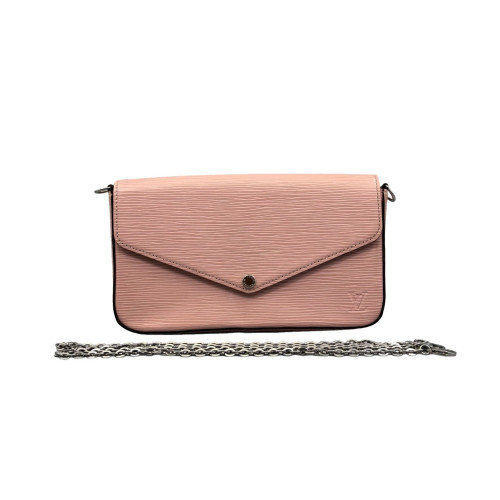 Louis Vuitton Pochette Felicie Chain Wallet Epi Pink