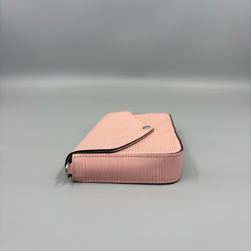 Louis Vuitton Pochette Felicie Chain Wallet Epi Pink