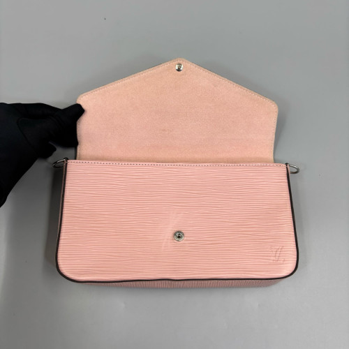Louis Vuitton Pochette Felicie Chain Wallet Epi Pink