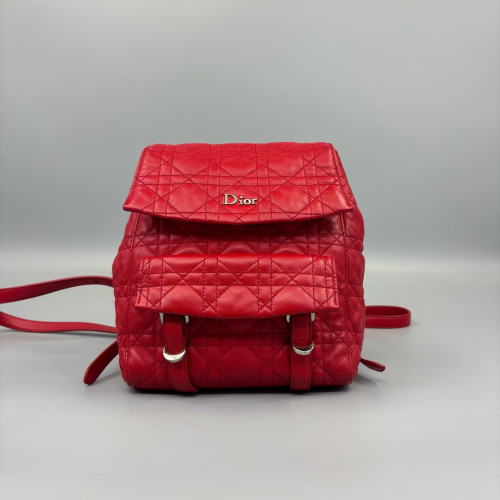 Dior Flap Backpack Lambskin Red Dior Flap Backpack Lambskin Red