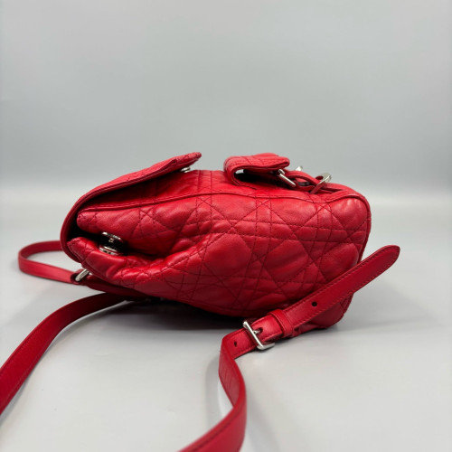 Dior Flap Backpack Lambskin Red Dior Flap Backpack Lambskin Red