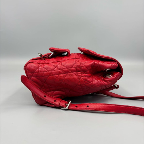 Dior Flap Backpack Lambskin Red Dior Flap Backpack Lambskin Red
