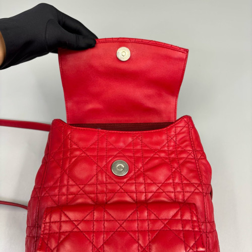 Dior Flap Backpack Lambskin Red Dior Flap Backpack Lambskin Red