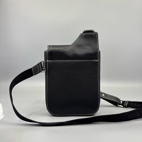 Dior Embroidered Saddle Bag Calfskin Black Dior Embroidered Saddle Bag Calfskin Black