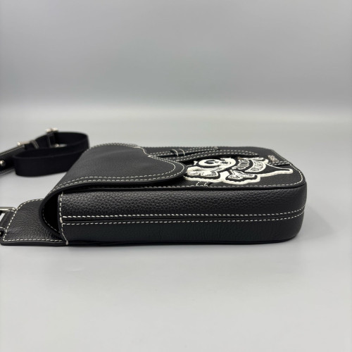 Dior Embroidered Saddle Bag Calfskin Black Dior Embroidered Saddle Bag Calfskin Black