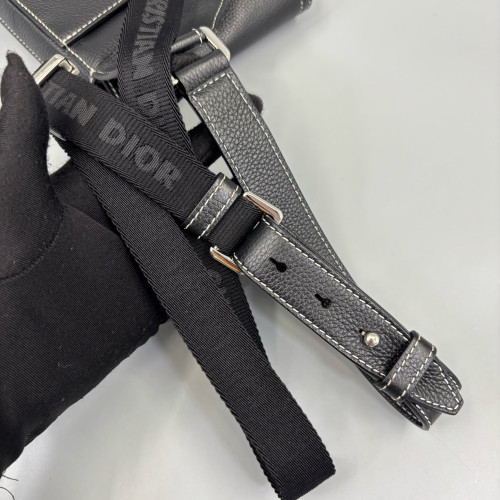 Dior Embroidered Saddle Bag Calfskin Black Dior Embroidered Saddle Bag Calfskin Black
