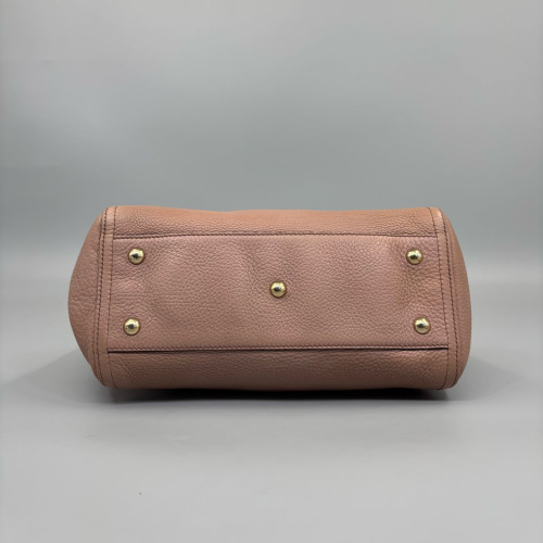 Gucci Small Soho Shoulder Bag Grained Calfskin Pink