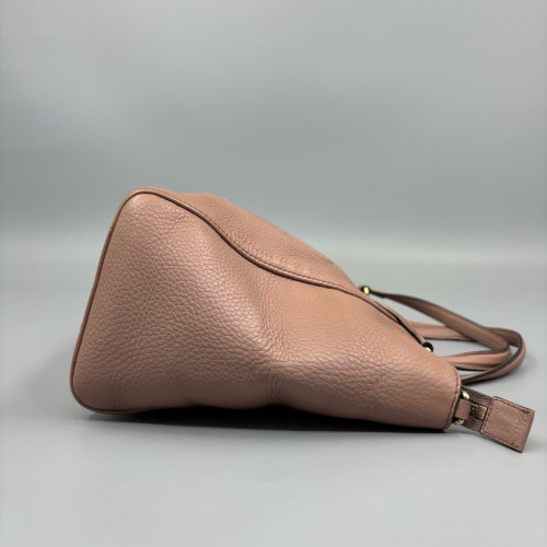Gucci Small Soho Shoulder Bag Grained Calfskin Pink