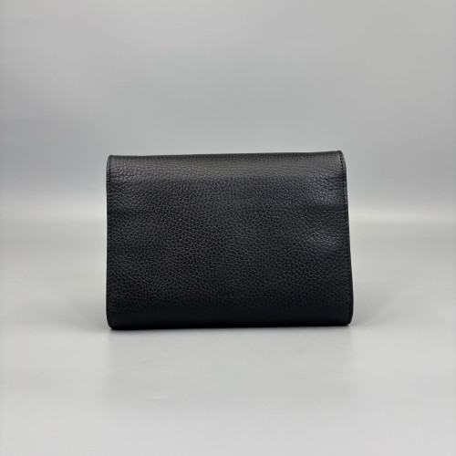 Gucci Mini Dionysus Chain Wallet Grained Calfskin Black