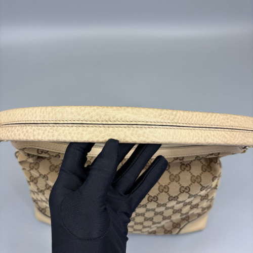 Gucci Hobo GG Supreme Monogram Brown Beige