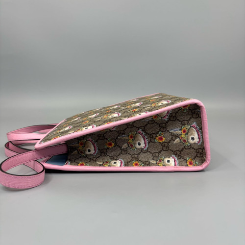 Gucci Children's GG Tote GG Supreme Monogram Brown Pink