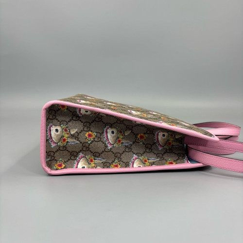 Gucci Children's GG Tote GG Supreme Monogram Brown Pink