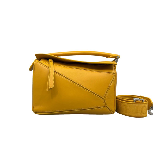 Loewe Small Puzzle Edge Calfskin Yellow