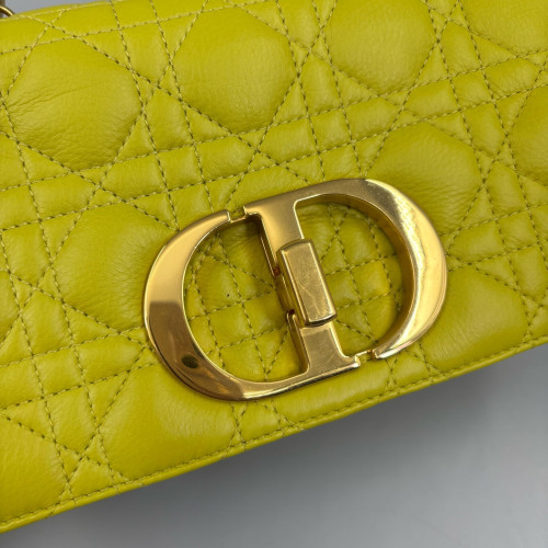 Dior Small Caro Bag Calfskin Yellow