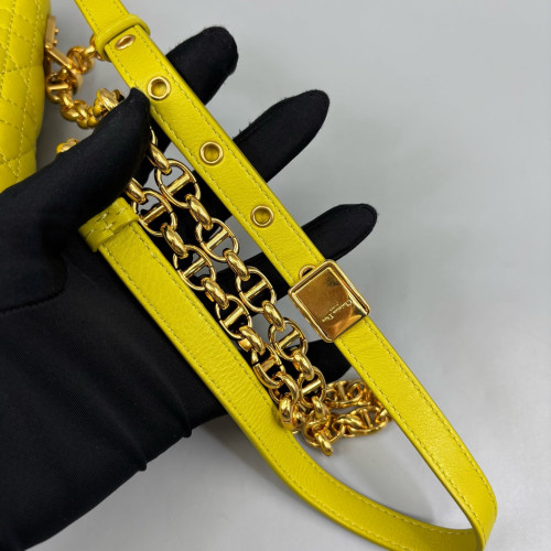 Dior Small Caro Bag Calfskin Yellow