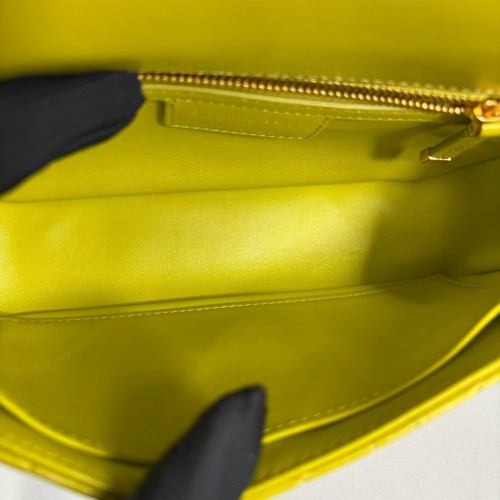 Dior Small Caro Bag Calfskin Yellow