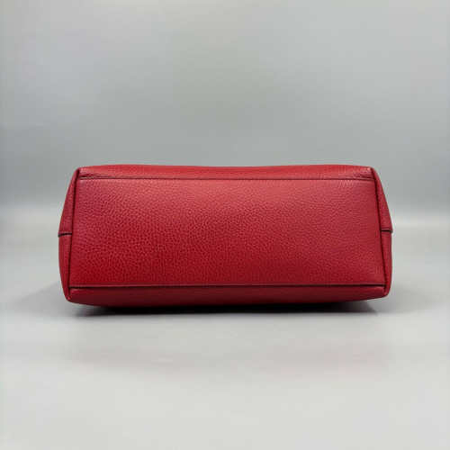 Gucci Tote Bag Grained Calfskin Red