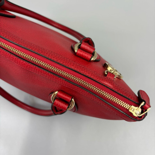 Gucci Tote Bag Grained Calfskin Red