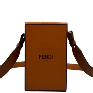Fendi Box Bag Calfskin Tan