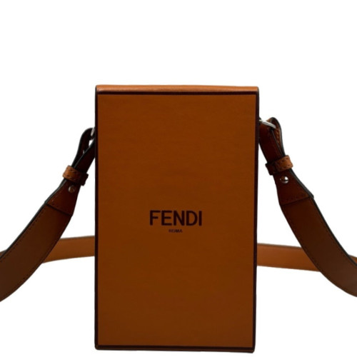 Fendi Box Bag Calfskin Tan