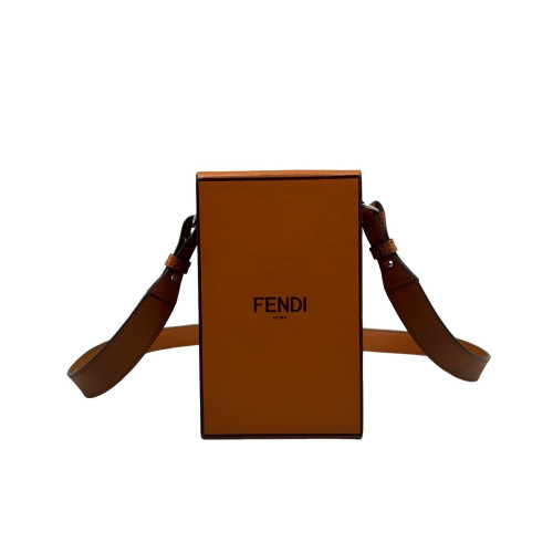 Fendi Box Bag Calfskin Tan