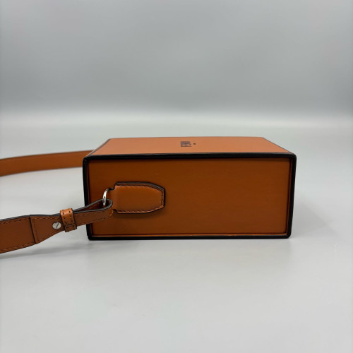 Fendi Box Bag Calfskin Tan