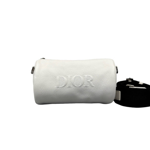 Dior Roller Messenger Bag Grained Calfskin White