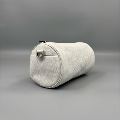 Dior Roller Messenger Bag Grained Calfskin White