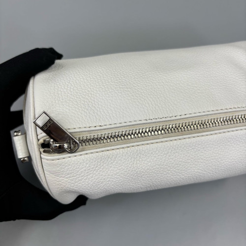 Dior Roller Messenger Bag Grained Calfskin White