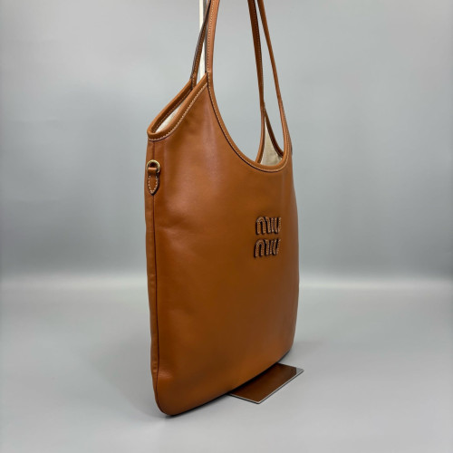 Miu Miu Ivy Regular Nappa Tan