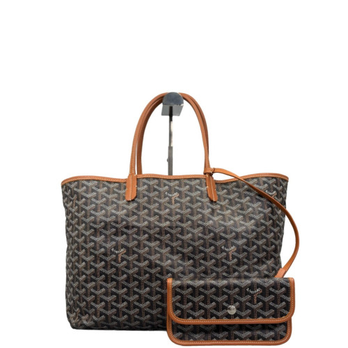 Goyard Saint Louis PM Goyardine Black Brown White