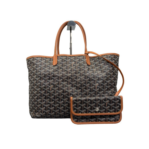 Goyard Saint Louis PM Goyardine Black Brown White