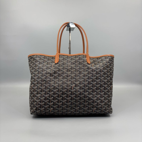 Goyard Saint Louis PM Goyardine Black Brown White