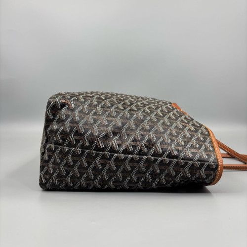 Goyard Saint Louis PM Goyardine Black Brown White