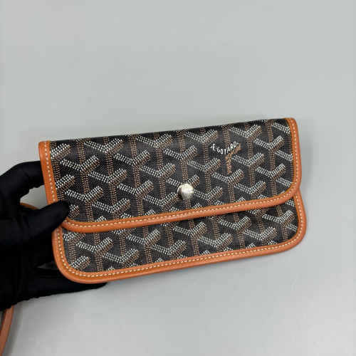 Goyard Saint Louis PM Goyardine Black Brown White