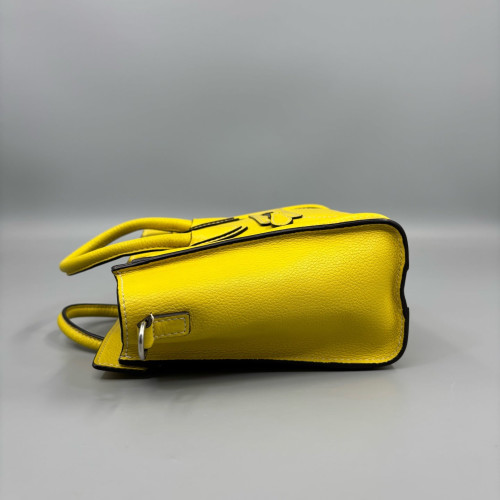 Celine Nano Luggage Grained Calfskin Yellow