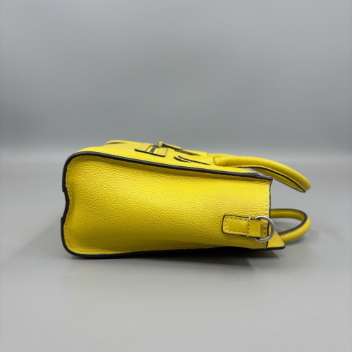 Celine Nano Luggage Grained Calfskin Yellow