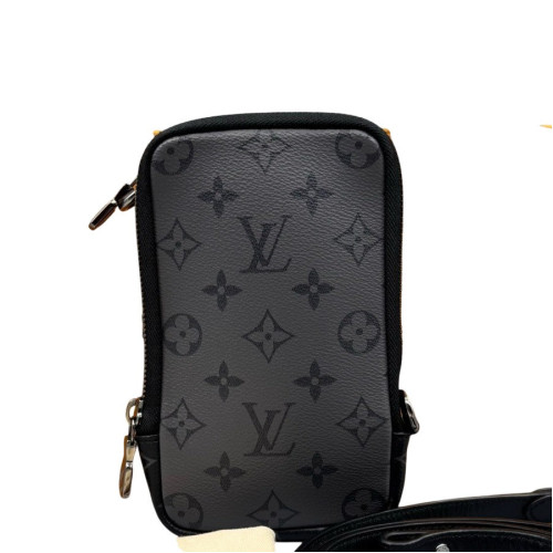 Louis Vuitton Phone Holder Monogram Eclipse Black