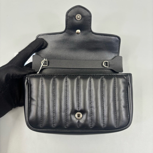 Gucci Matelasse Super Mini GG Marmont Calfskin Black Gucci Matelasse Super Mini GG Marmont Calfskin Black